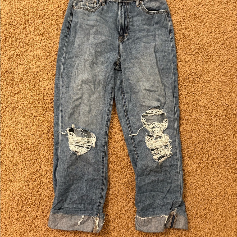 Altar'd State Relaxed Blue Boyfriend Jeans